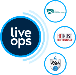 security certification logos for HITRUST CSF Certified, PCI Security Standards Council, and SOC 2 Type 2