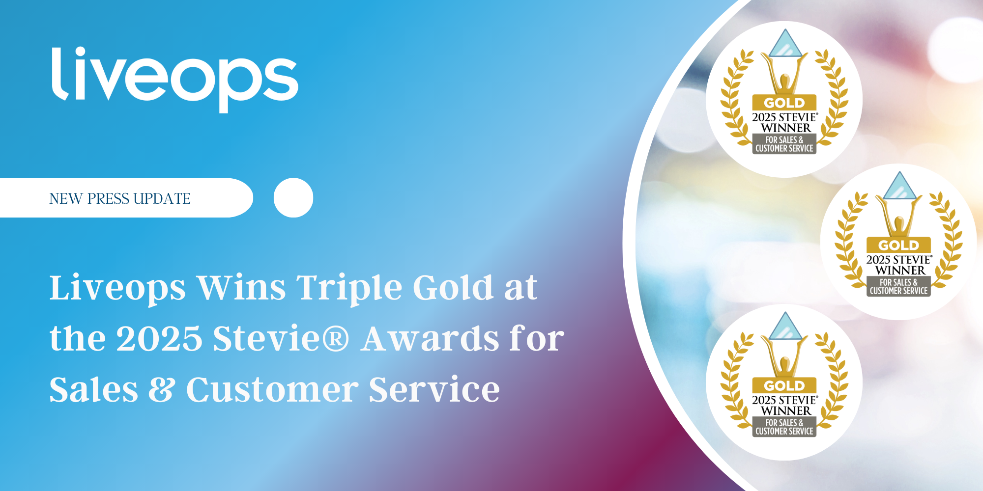 Liveops Wins Triple Gold at the 2025 Stevie® Awards for Sales & Customer Service