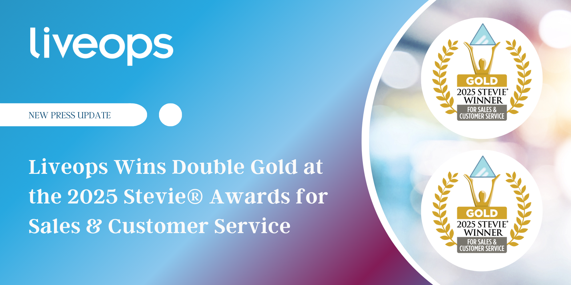 Liveops Wins Double Gold at the 2025 Stevie® Awards for Sales & Customer Service