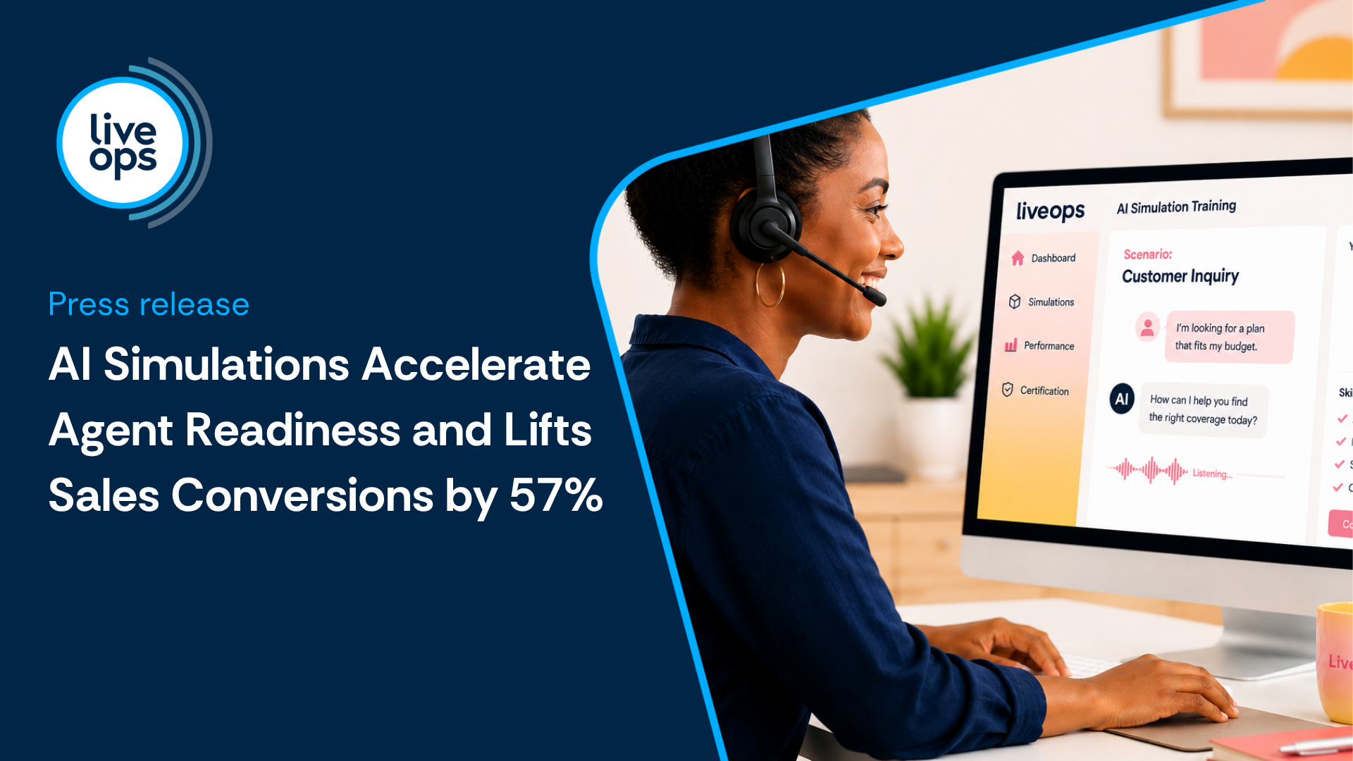 LiveNexus&trade; by Liveops AI Simulations Accelerate Agent Readiness and Lifts Sales Conversions by 57%